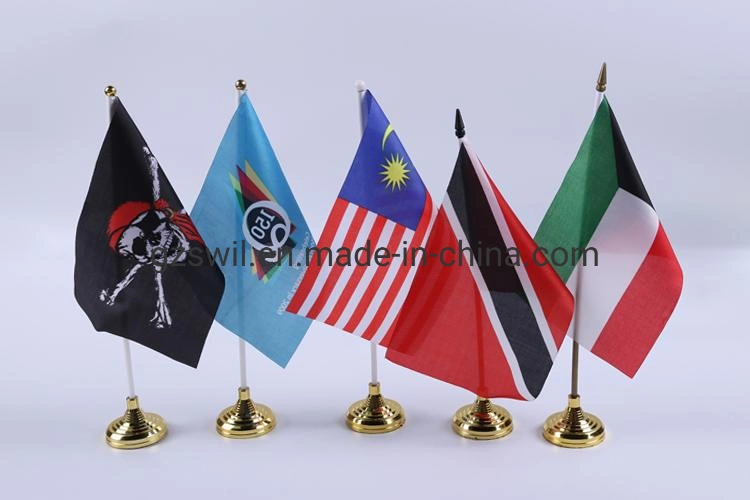 Well - Received Mini Custom Printed National Desk Table Flag